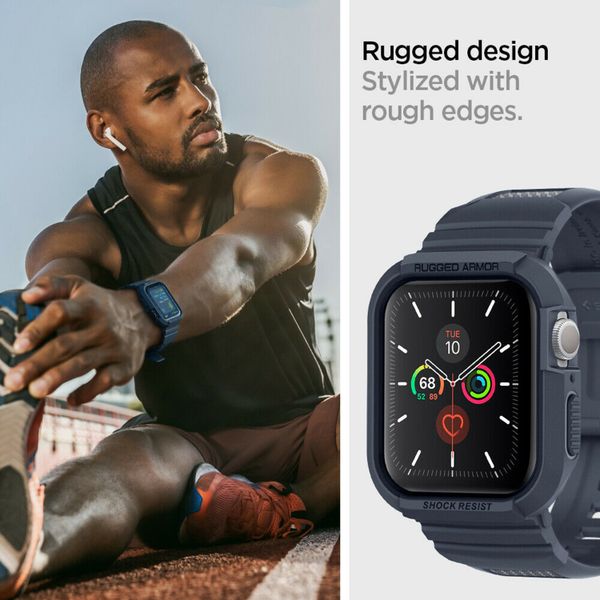 Spigen Rugged Armor™ Pro Case Dunkelblau für die Apple Watch 44 mm / 45 mm
