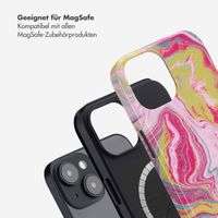 Selencia Vivid Tough Back Cover MagSafe für das iPhone 14 - Marble Pink