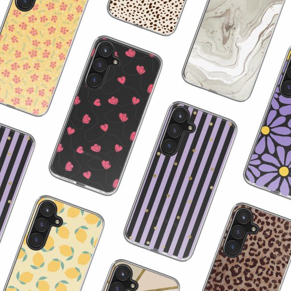 imoshion  Design Hülle für das Samsung Galaxy S24 FE - Dusty Rose Connected Hearts