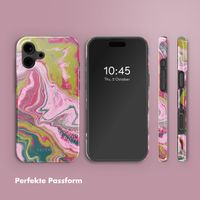 Selencia Vivid Tough Back Cover MagSafe für das Apple iPhone 16 - Marble Pink