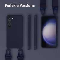 Selencia SilikonHülle mit abnehmbarem Band Samsung Galaxy S23 - Dunkelblau