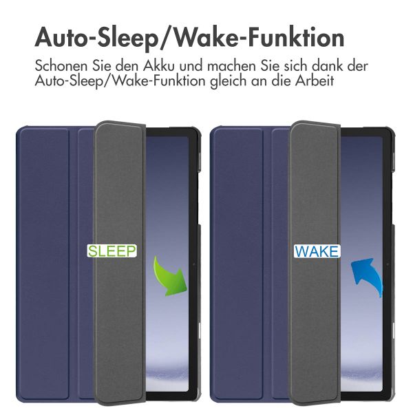imoshion Trifold Klapphülle Samsung Galaxy Tab A9 Plus - Dunkelblau