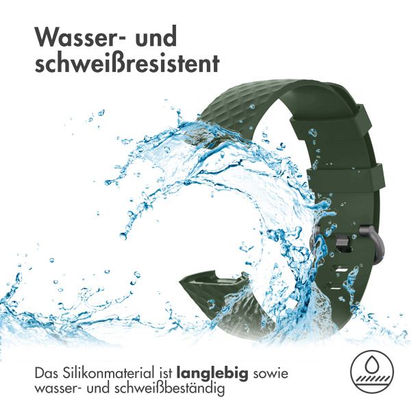 imoshion Silikonband für das Fitbit Charge 3 / 4 - Dunkelgrün