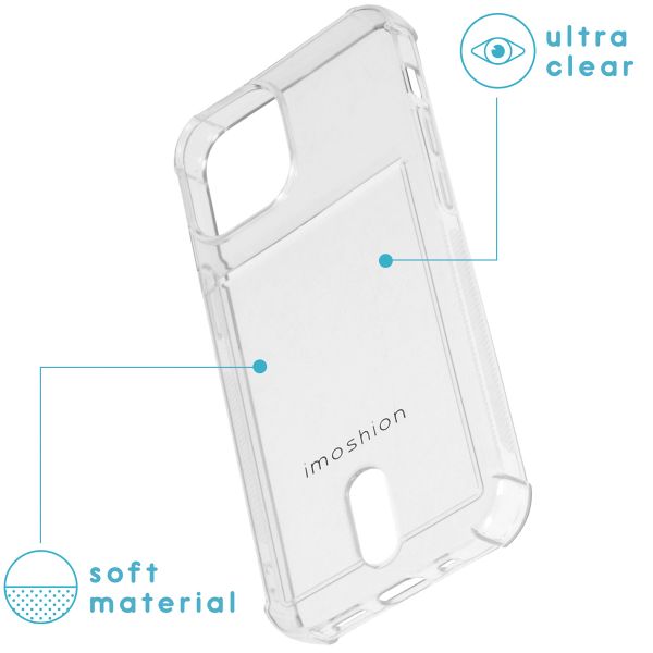 imoshion Soft Case Back Cover mit Kartenfach für das iPhone 13 Mini - Transparent