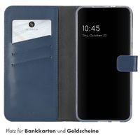 Selencia Echtleder Klapphülle Samsung Galaxy S25 - Blau