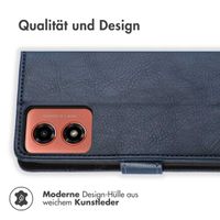 imoshion Luxuriöse Klapphülle Motorola Moto G04 / G24 - Dunkelblau