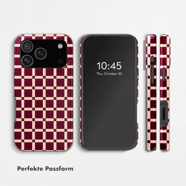 Selencia Vivid Rückabdeckung mit MagSafe Apple iPhone 18 Pro / 17 Pro - Check This Burgundy