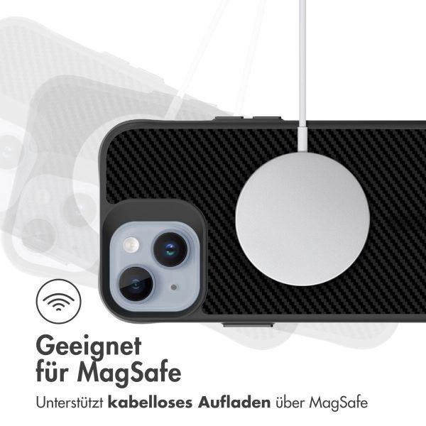 imoshion Rugged Hybrid Carbon Case mit MagSafe Apple iPhone 15 Plus - Schwarz