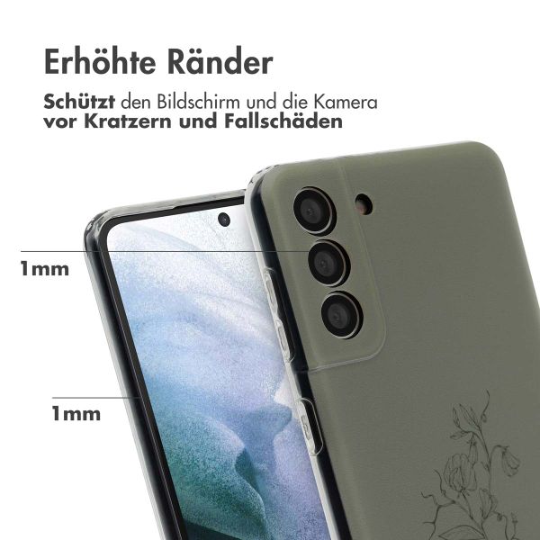 imoshion Design Hülle Samsung Galaxy S21 Plus - Floral Green