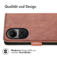 imoshion Luxuriöse Klapphülle Oppo Reno 10 / 10 Pro - Braun