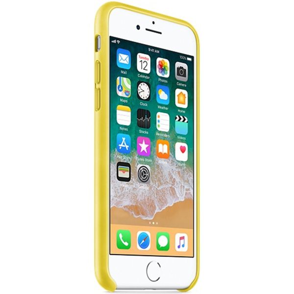 Apple Leder-Case iPhone SE (2022 / 2020) / 8 / 7 - Spring Yellow