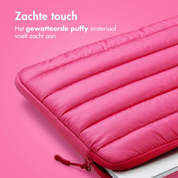 imoshion Puffer Laptop Hülle 13-14 Zoll - Laptop Sleeve - Hot Pink