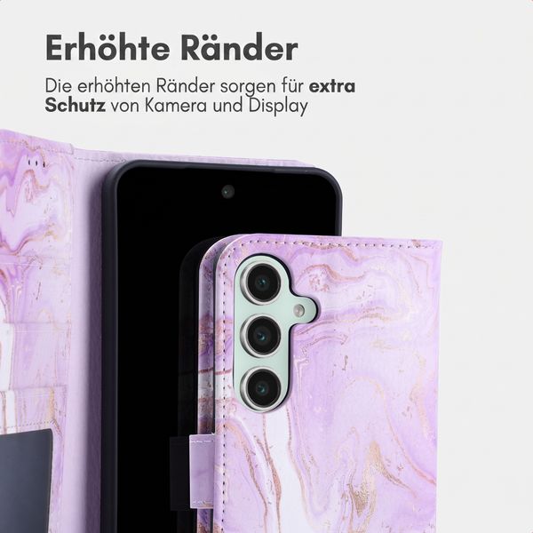 imoshion Design Klapphülle Samsung Galaxy S25 - Purple Marble