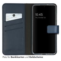 Selencia Echtleder Klapphülle Samsung Galaxy S23 - Blau