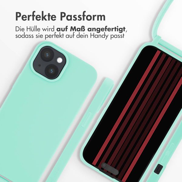 imoshion SilikonHülle mit Band Apple iPhone 15 - Mintgrün