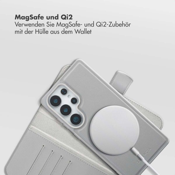 Selencia Olyn Abnehmbare Bookcase mit MagSafe Samsung Galaxy S25 Ultra - Grau