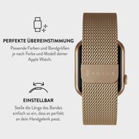 Burga Mailändische armband für das Apple Watch Series 1 bis 10 / SE / Ultra (2) (44/45/46/49 mm) - Gold