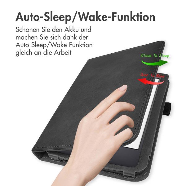 imoshion Klapphülle Sleepcover mit strap und stand für das Amazon Kindle (2024) / Amazon Kindle (2022) 11th gen - Schwarz