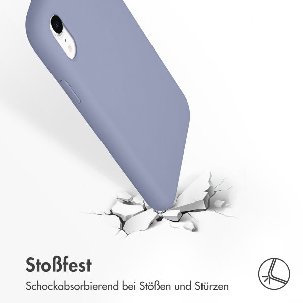 Accezz Liquid Silikoncase für das iPhone Xr - Lavender Gray