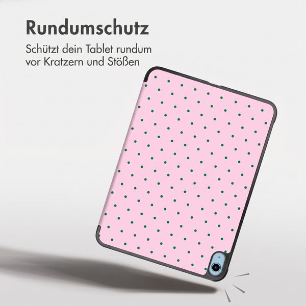 imoshion Design Trifold Klaphülle Apple iPad 11 (2025) 11 Zoll A16 / iPad 10 (2022) 10.9 Zoll - Happy Dots
