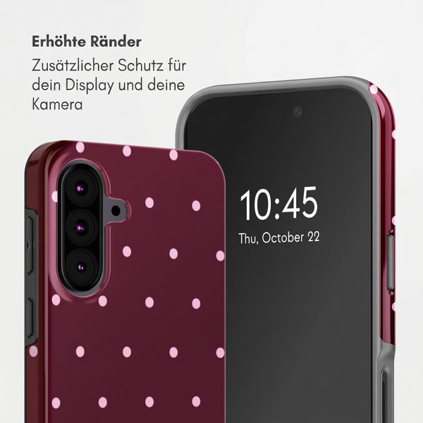 Selencia Vivid Back Cover Samsung Galaxy A37 (5G) - Happy Dots Burgundy
