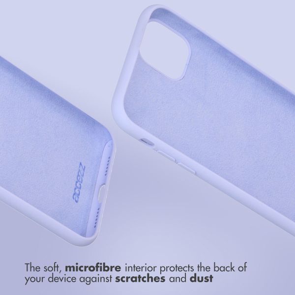 Accezz Liquid Silikoncase Apple iPhone SE (2022 / 2020) / 8 / 7 - Violett