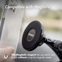 Accezz Handyhalterung für das Auto - MagSafe - Armaturenbrett und Windschutzscheibe - Magnetisch - Schwarz