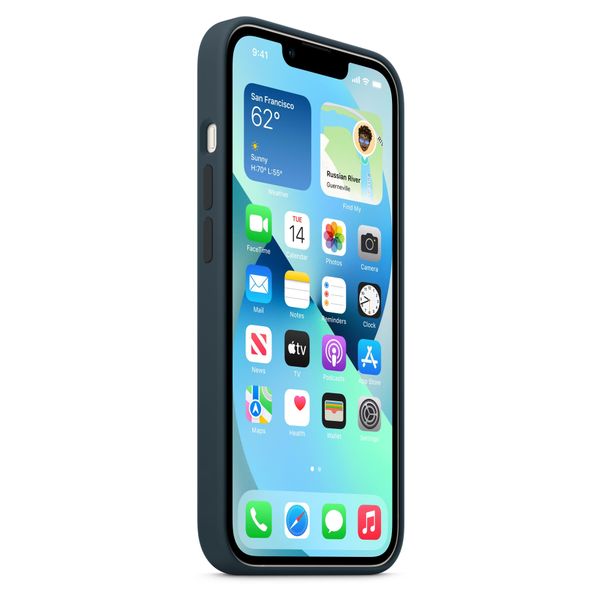 Apple Silikon-Case MagSafe Apple iPhone 13 - Dunkelblau
