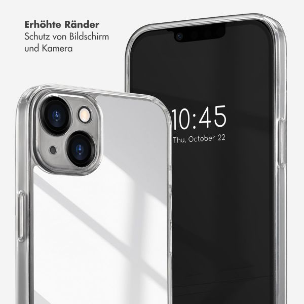 Selencia Mirror Back Cover Apple iPhone 13 - Silber