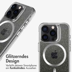 imoshion Klare Glitter Backcover mit MagSafe Apple iPhone 15 Pro - Silber
