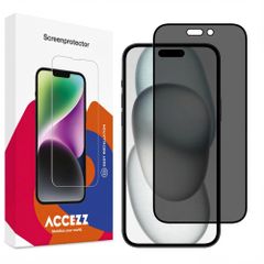 Accezz Privacy Displayschutz aus gehärtetem Glas für das Apple iPhone 14 Pro / 15 / 16