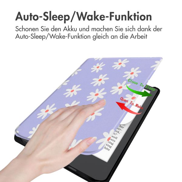 imoshion Design Slim Hard Case Klapphülle Pocketbook Verse Lite - Flowers Distance