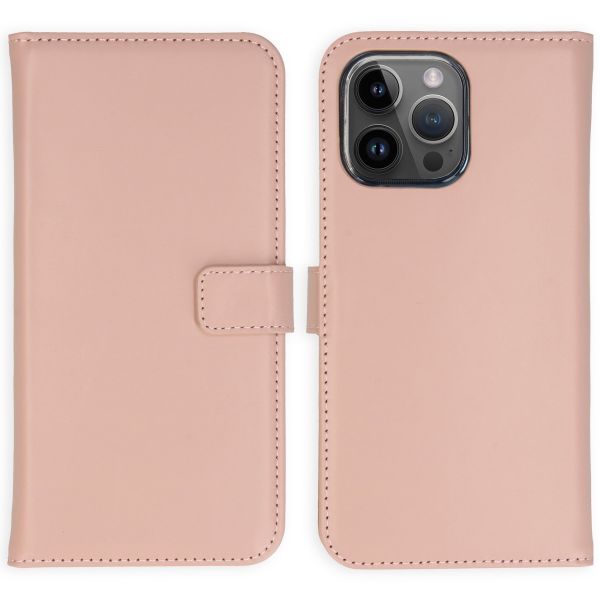 Selencia Echtleder Klapphülle für das iPhone 15 Pro Max - Dusty Pink