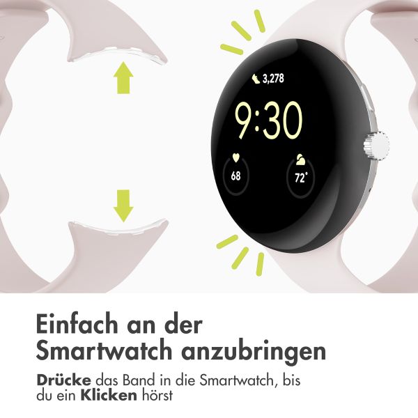 imoshion Silikonarmband für die Google Pixel Watch 3 - 45 mm - Größe L - Rosa