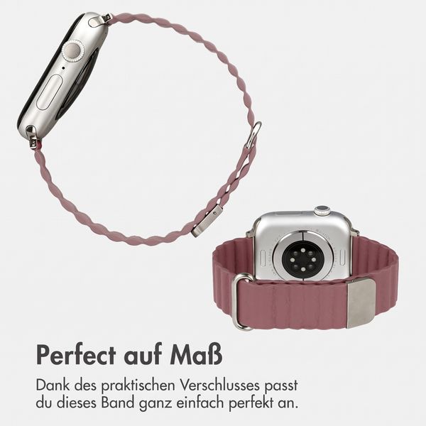 imoshion Magnetisches Kunstlederarmband für Apple Watch | 44/45/46/49 mm - Rose