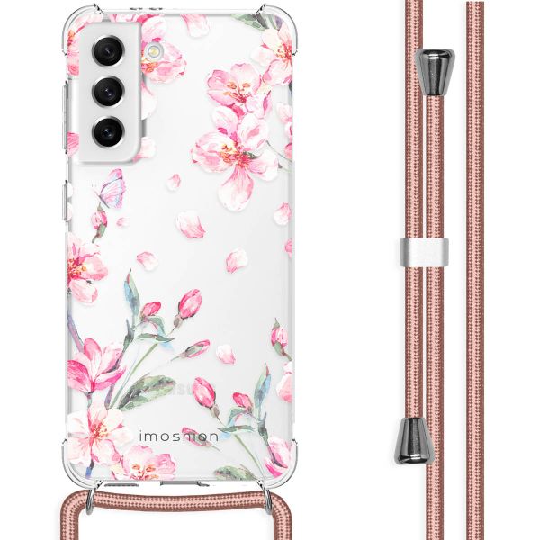 imoshion Design Hülle mit Band für das Samsung Galaxy S21 - Blossom Watercolor