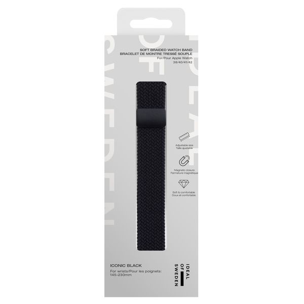 iDeal of Sweden Soft Braid Watch Band für Apple Watch | 44/45/46/49 mm - Iconic Black