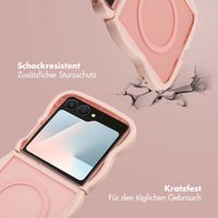 Selencia Wavy Backcover mit MagSafe Samsung Galaxy Z Flip 7 - Soft Pink