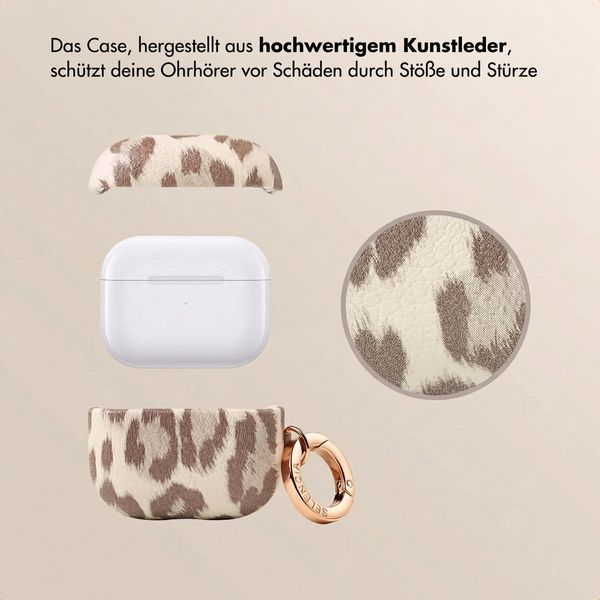 Selencia Sabi Hülle Panthermuster  Apple Airpods 3 - Soft Ivory
