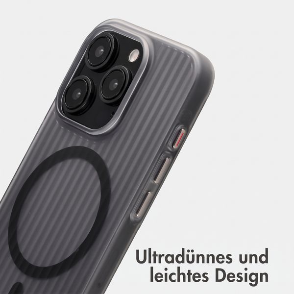 Accezz Lite Backcover mit MagSafe | Fluted | Apple iPhone 15 Pro - Grau
