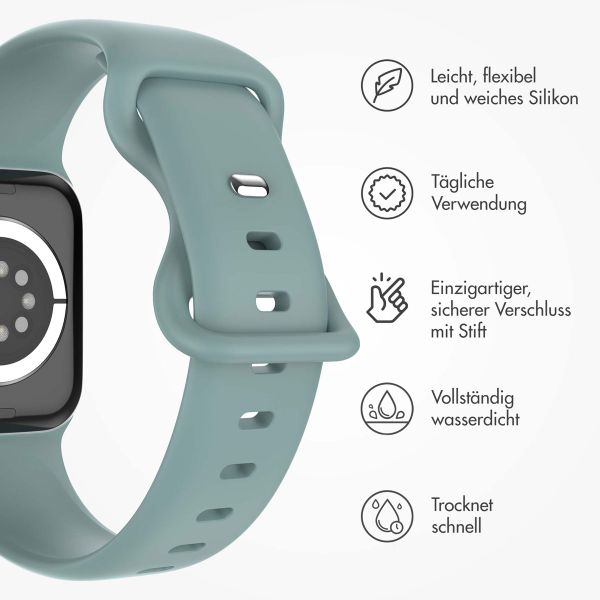 imoshion Silikonband⁺ für die Apple Watch Series 1 bis 10 / SE / Ultra (2) (44/45/46/49 mm) - Cactus - Größe M/L