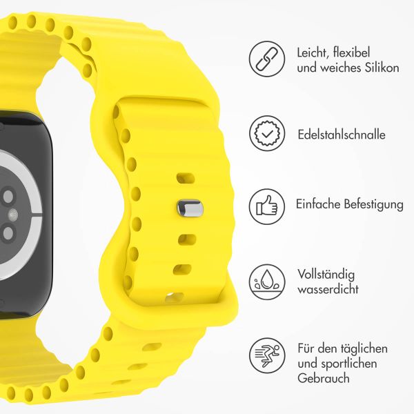 imoshion Athletic Silikonarmband für das  Apple Watch Series 1 t/m 9 / SE (38/40/41 mm) | Series 10 / 11 (42 mm) - Gelb
