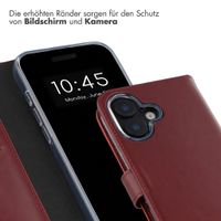 Selencia Echtleder Klapphülle Apple iPhone 17 - Burgundy