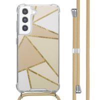 imoshion Design Hülle mit Band Samsung Galaxy S21 FE - Beige Graphic