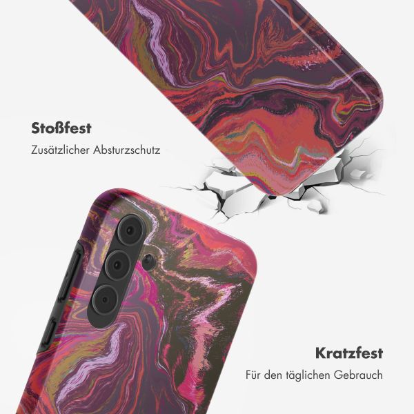 Selencia Vivid Back Cover Samsung Galaxy A55 - Marble Purple