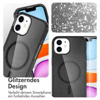 imoshion Sparkle Back Cover mit MagSafe für das Apple iPhone 12 (Pro) - Glitzer Schwarz
