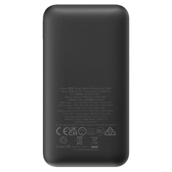 Anker PowerCore 533 | Powerbank 10.000 mAh - 30 Watt Power Delivery - Schwarz