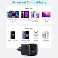 Anker Wandladegerät 323 | 33 Watt Schnellladegerät - USB-A + USB-C - Schwarz