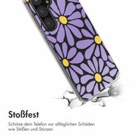 imoshion  Design Hülle für das Samsung Galaxy S24 FE - Tropical Violet Flowers Connect