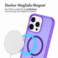 imoshion Sparkle Back Cover mit MagSafe Apple iPhone 15 Pro Max - Glitzer Violett